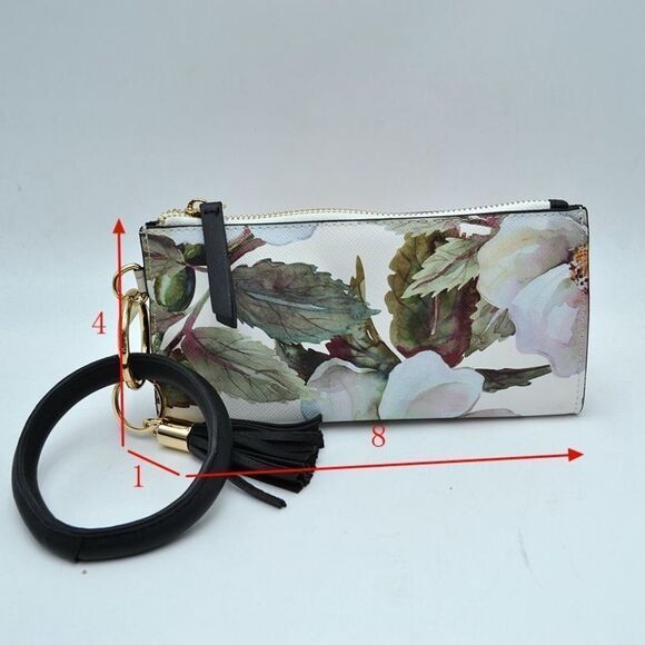 Wristlet with Tassel and Key Ring Bracelet/Bangle - Picture 3 of 4